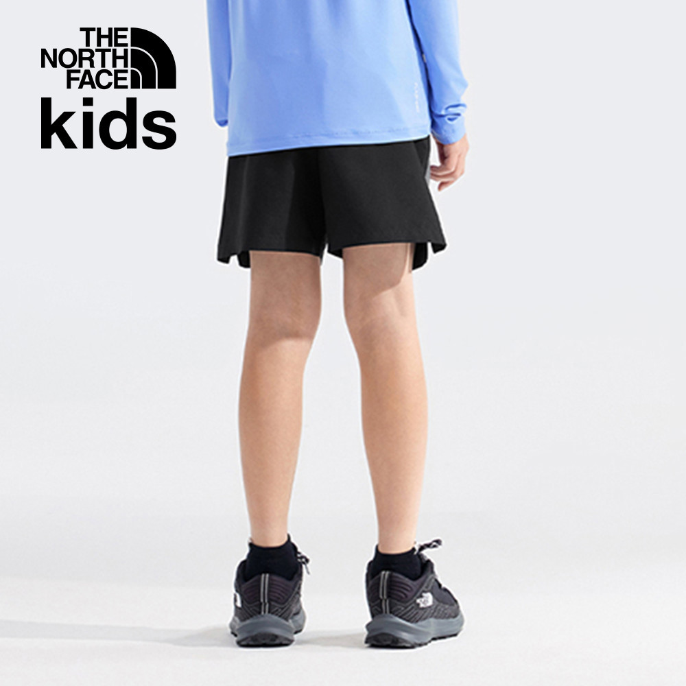 The North Face北面兒童灰黑拼接DWR防潑水短褲｜8BE89Y7