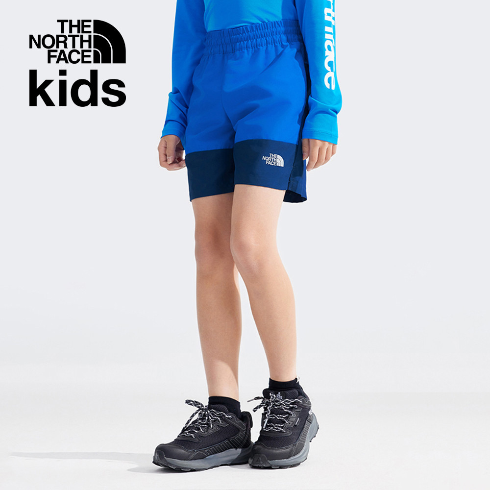 The North Face北面兒童藍色DWR防潑水短褲｜8BE8BU0
