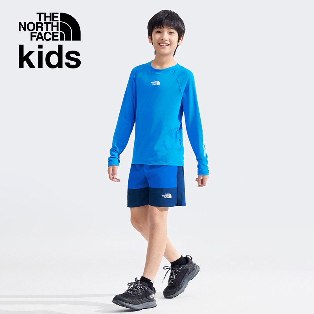 The North Face北面兒童藍色DWR防潑水短褲｜8BE8BU0