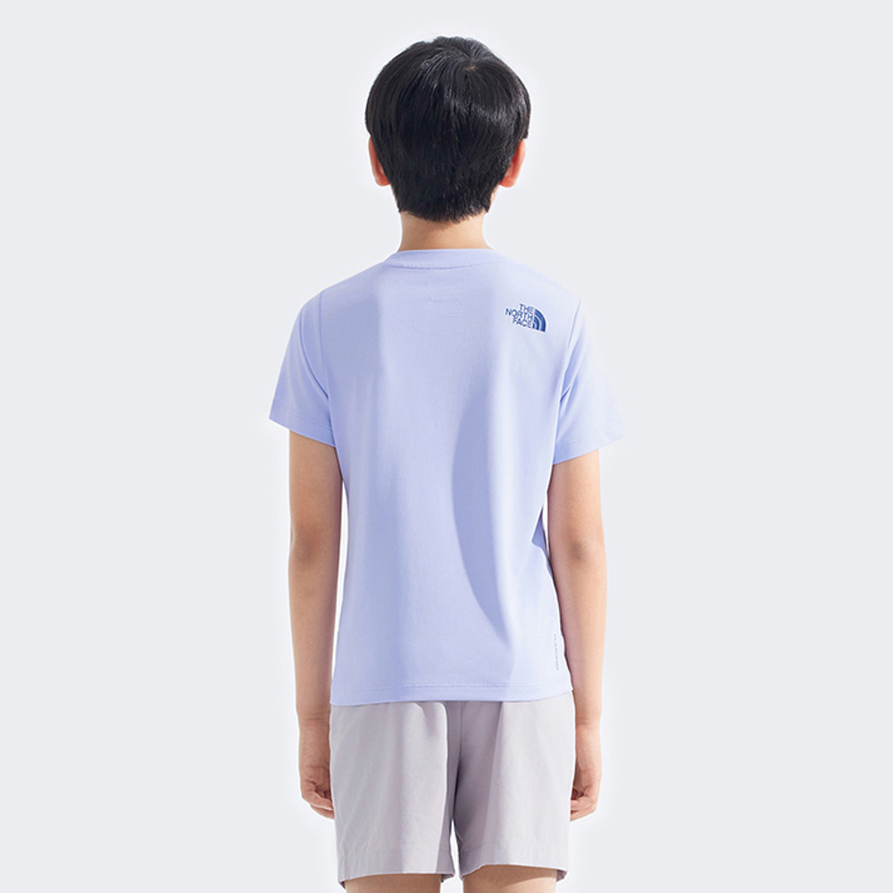 The North Face北面兒童紫色UPF防曬山脈印花短袖T恤｜8DD20VI