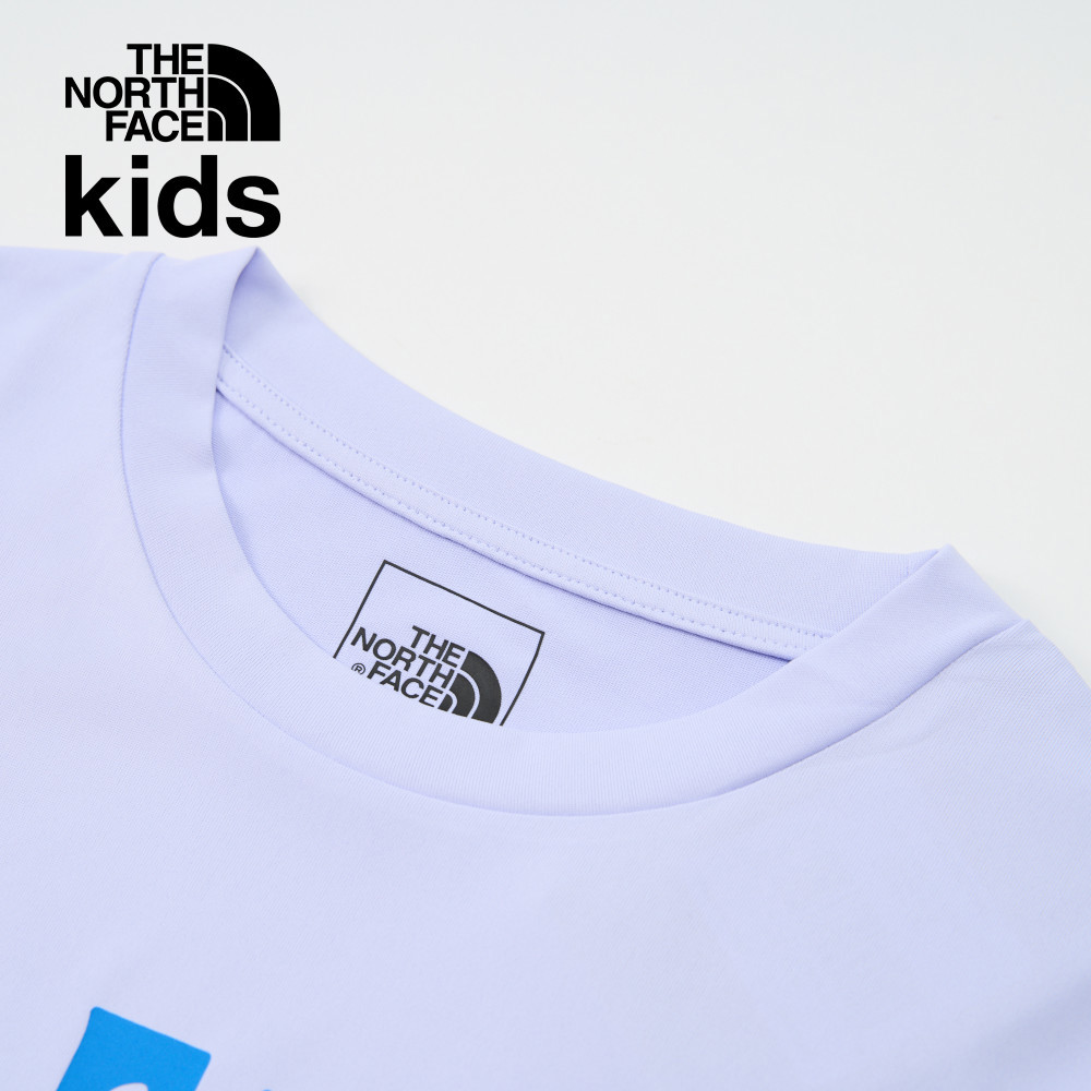 The North Face北面兒童紫色UPF防曬山脈印花短袖T恤｜8DD20VI