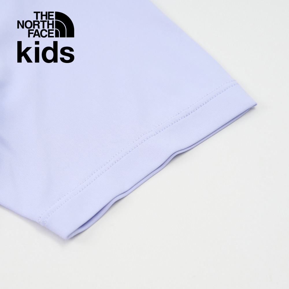 The North Face北面兒童紫色UPF防曬山脈印花短袖T恤｜8DD20VI