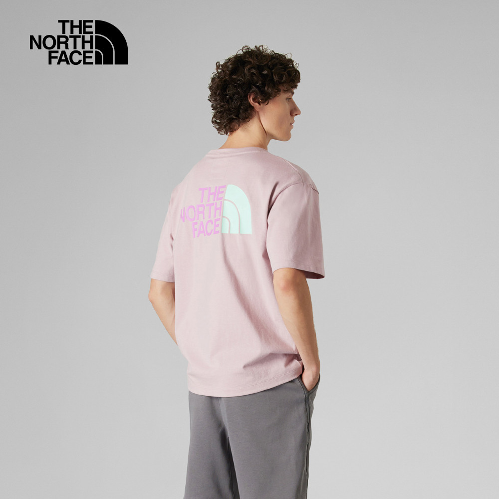 UE男款粉紅色大尺寸LOGO印花短袖T恤｜81M10SO