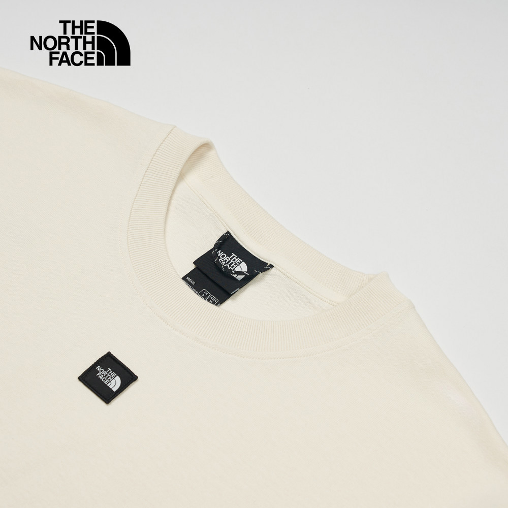 UE男款米白色純棉舒適短袖T恤｜8BTVQLI