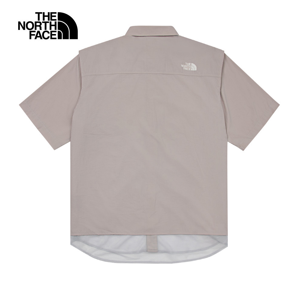 UE男款灰色舒適透氣短袖襯衫｜8CKP1OA