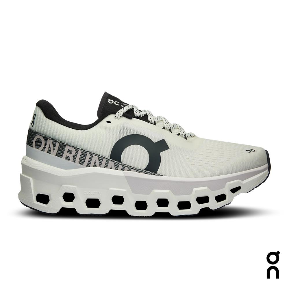 On昂跑 男 路跑鞋 Cloudmonster 2 白/冰霜白
