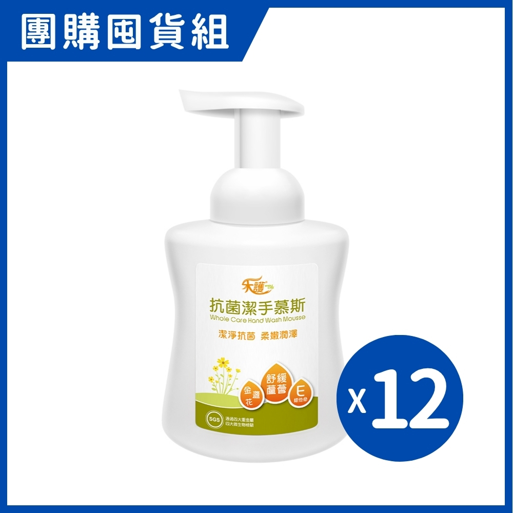 禾護 抗菌潔手慕斯 (280ml/12瓶/組)｜團購囤貨組【杏一】