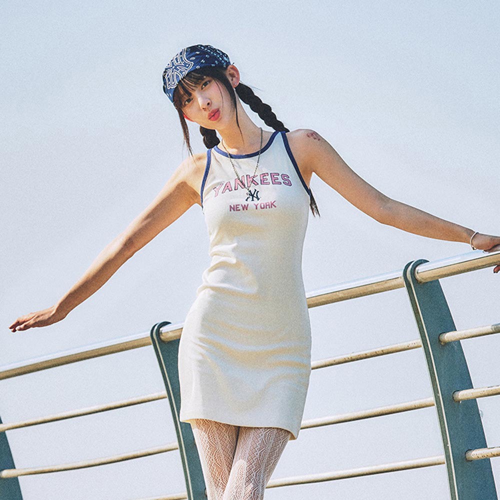 MLB連身裙 洋裝 長版上衣 Varsity系列 紐約洋基隊 (3FOPV0253-50CRS)