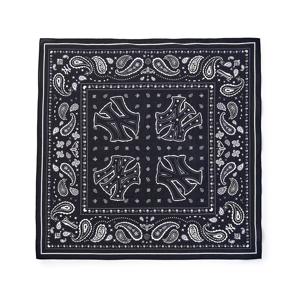 MLB 印花頭巾 方巾 變形蟲系列 紐約洋基隊 (3AETPB15N-50BKS)