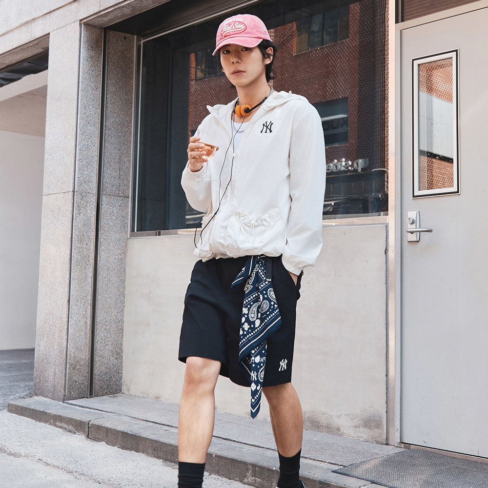 MLB 印花頭巾 方巾 變形蟲系列 紐約洋基隊 (3AETPB15N-50NYL)