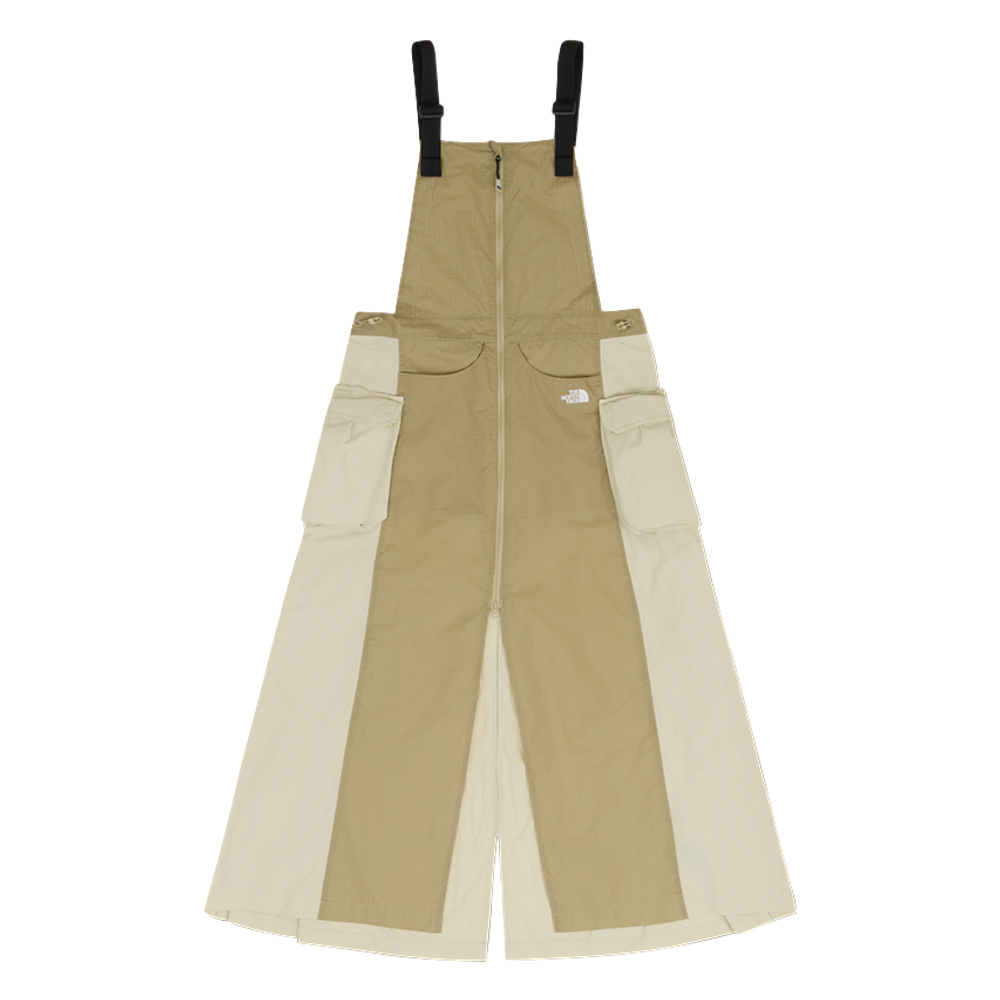 UE女款卡其色DWR防潑水拼接長裙｜8CMBQK7