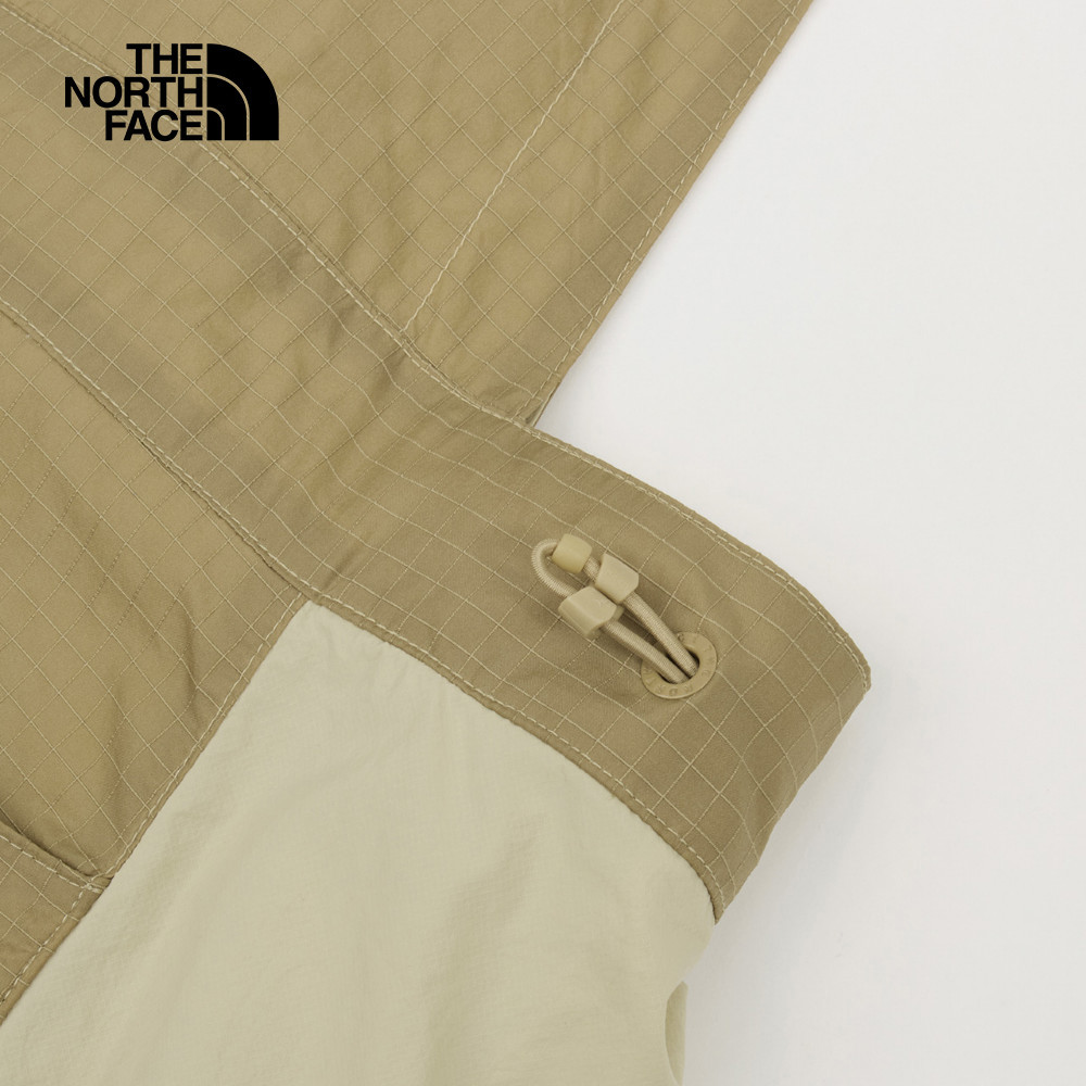 UE女款卡其色DWR防潑水拼接長裙｜8CMBQK7