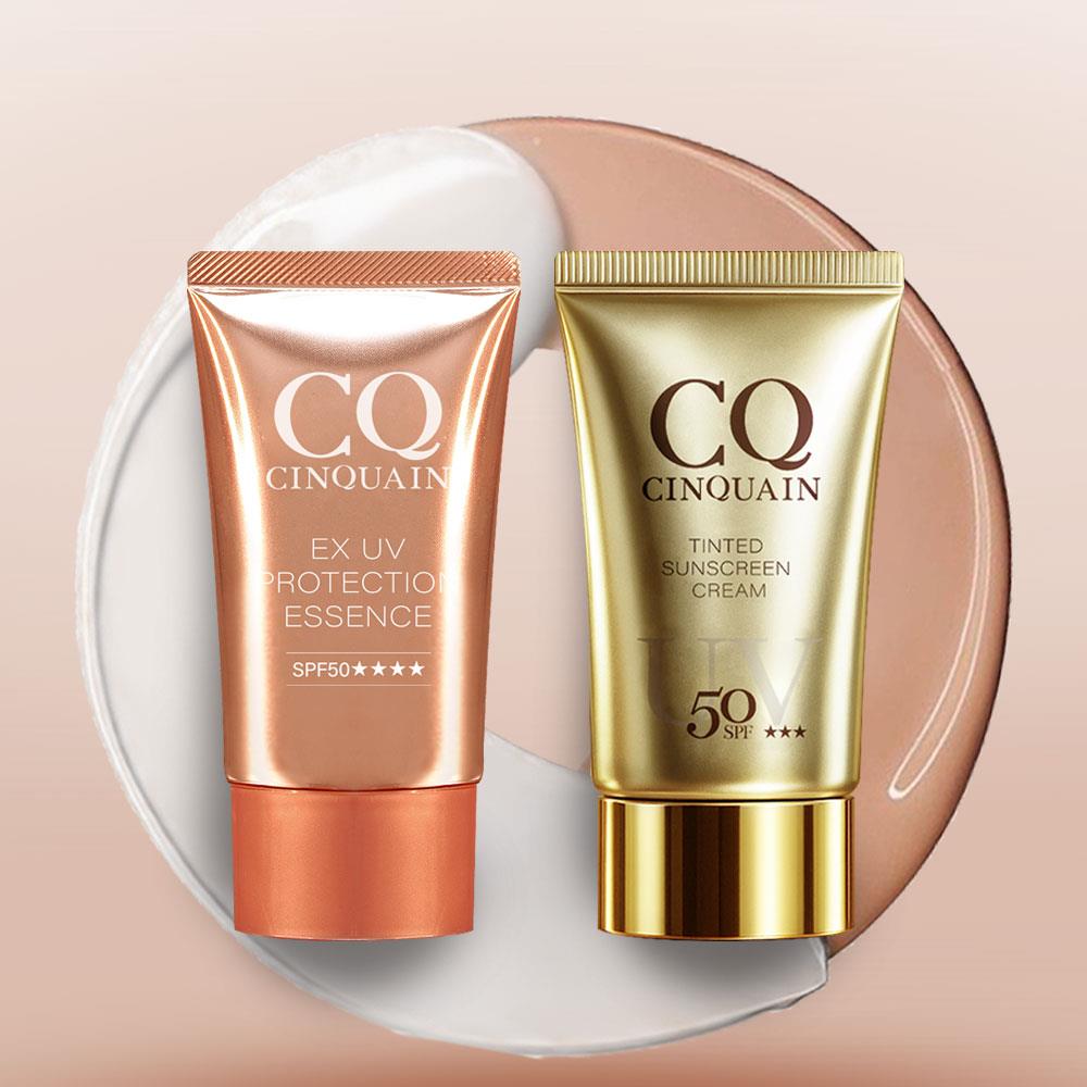 【水潤隔離】CQ思珂 超水感高效防曬精華SPF50★★★★/清透裸肌潤色防曬乳SPF50★★★