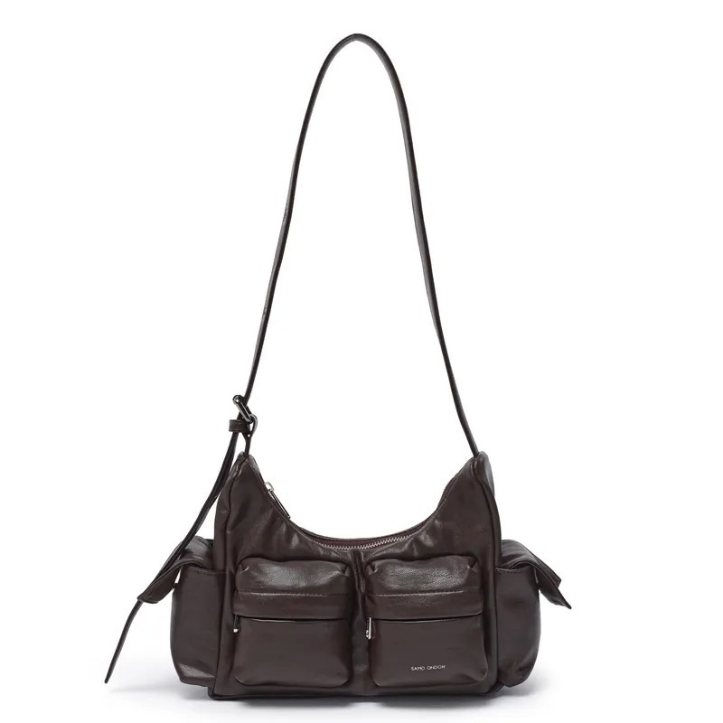 【SAMO ONDOH】結帳再折↘Pocket Mug Bag M - nappa choclate