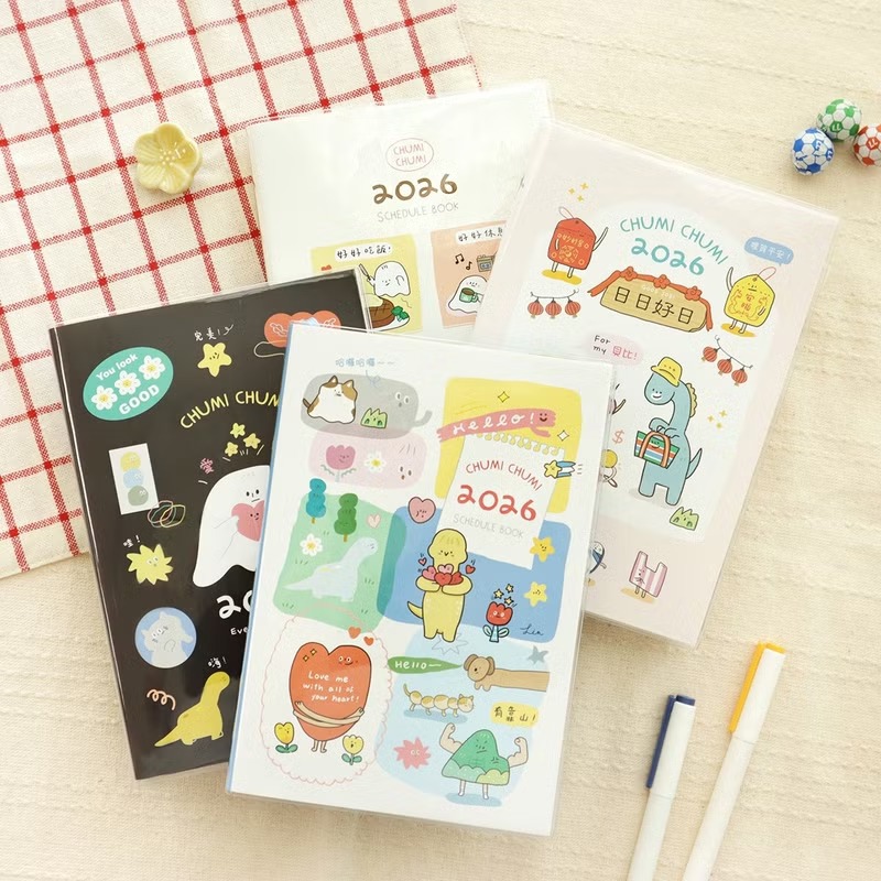 促咪 2026年 彩印圖文日誌/手帳 32K-幽靈/漫畫/日好日/愛心