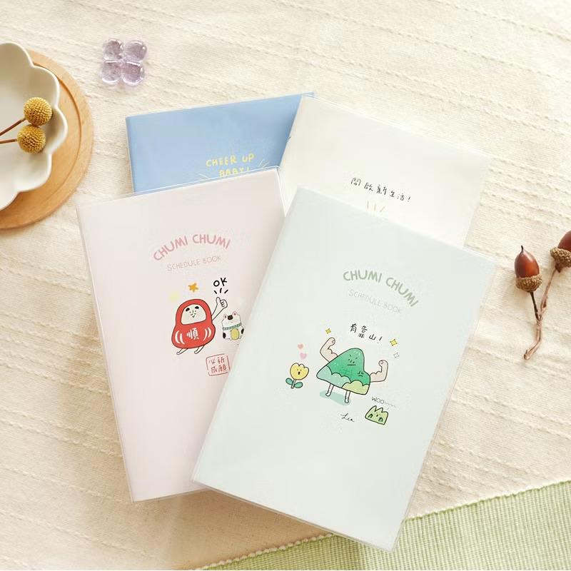 促咪 2026年 純色圖文日誌/手帳 32K-黃/綠/藍/粉