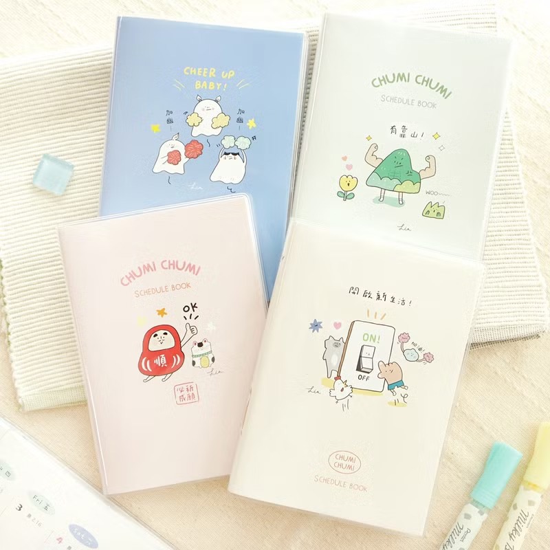 促咪 2026年 純色圖文日誌/手帳 50K-黃/綠/藍/粉