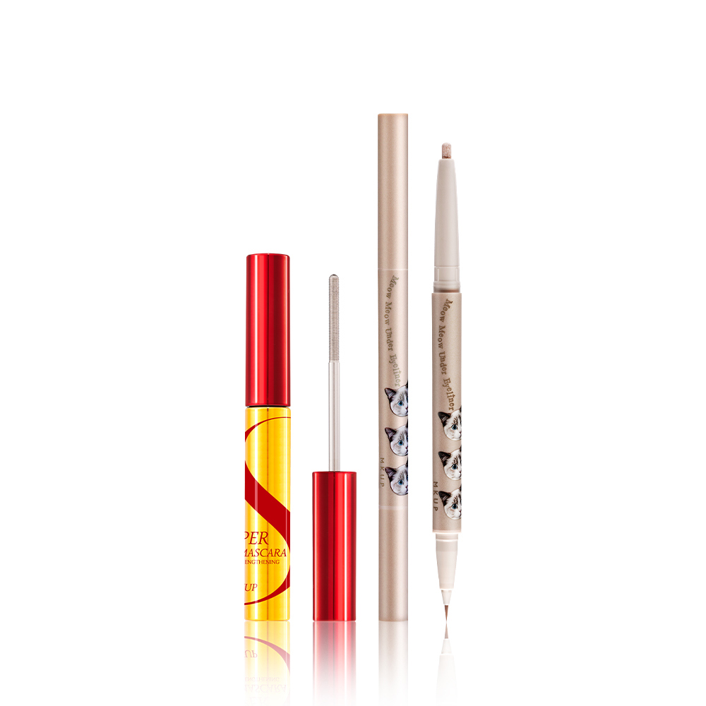 【新品上市】Super纖長電眼睫毛膏+水汪汪大眼雙頭臥蠶筆