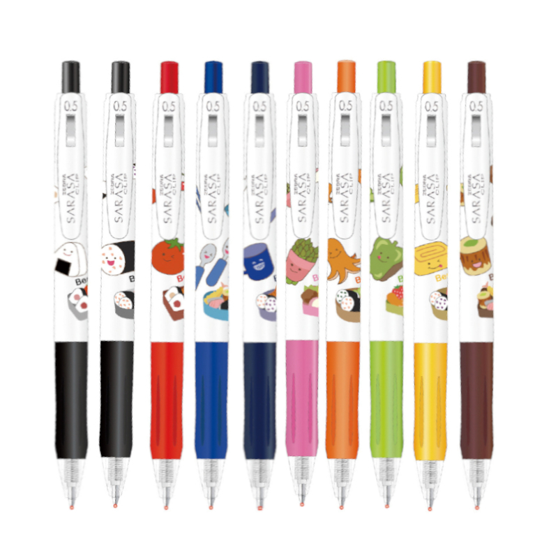 斑馬ZEBRA J15-SD 日式便當鋼珠筆(0.5mm)-三角飯糰黑/飯捲黑/藍/紅/淺綠/深藍/黃/咖啡/粉紅/桔