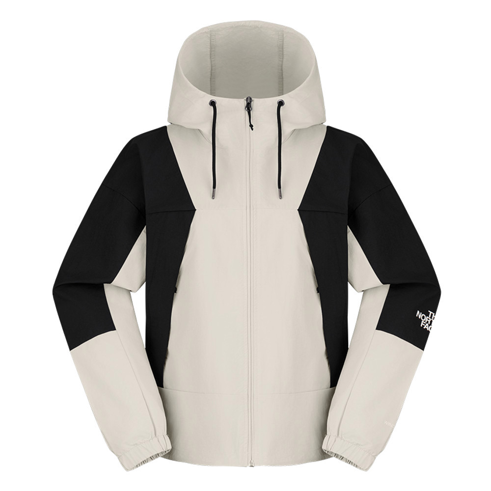 【10/24 00點週末限定】The North Face北面女款米白色DWR防潑水連帽外套｜8EXCROU