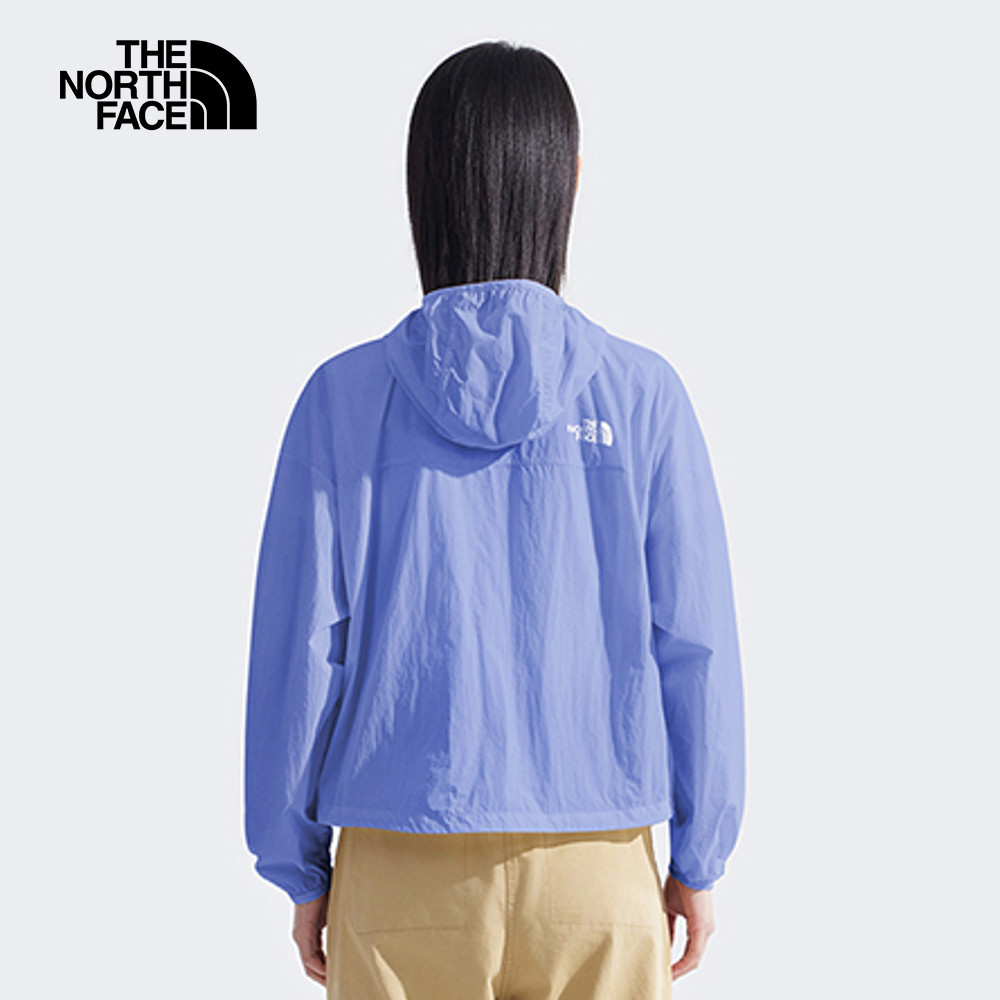 【10/26 12點限時搶購】The North Face北面女款藍色DWR防潑水連帽外套｜8EXE0YI