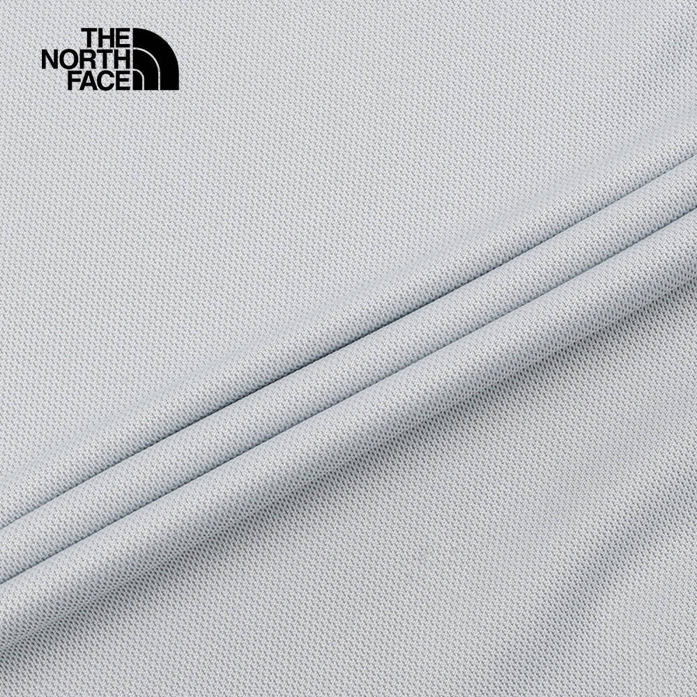 The North Face北面男款灰色吸濕排汗短袖POLO衫｜8EY4A0M