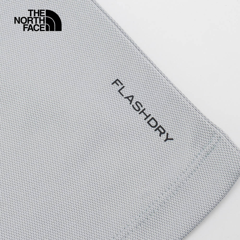 The North Face北面男款灰色吸濕排汗短袖POLO衫｜8EY4A0M