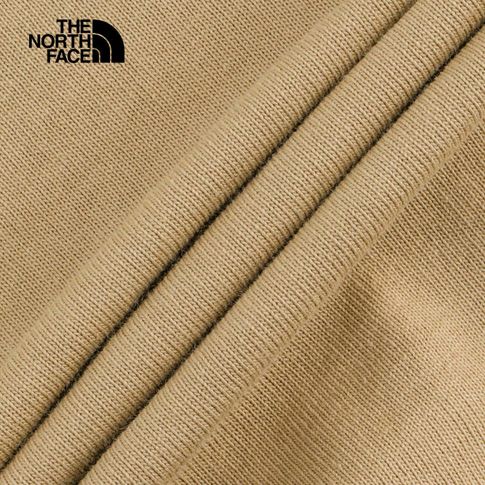 The North Face北面男女款卡其色純棉短袖POLO衫｜8EY7LK5