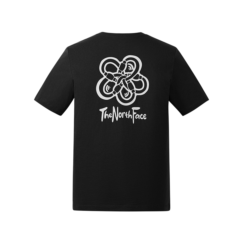 The North Face北面男女款黑色純棉短袖T恤｜8EY9JK3