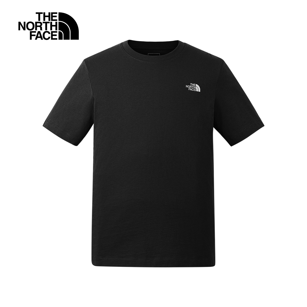 The North Face北面男女款黑色純棉短袖T恤｜8EY9JK3