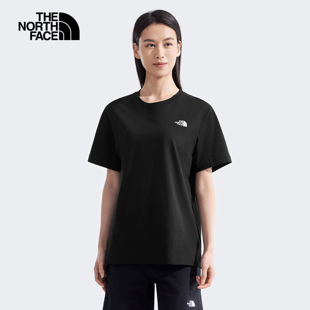 The North Face北面男女款黑色純棉短袖T恤｜8EY9JK3