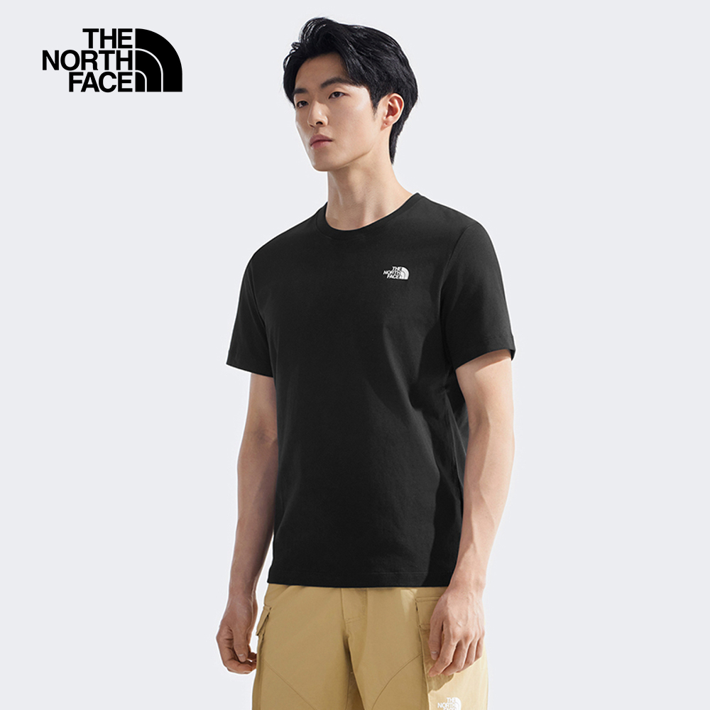 The North Face北面男女款黑色純棉短袖T恤｜8EY9JK3