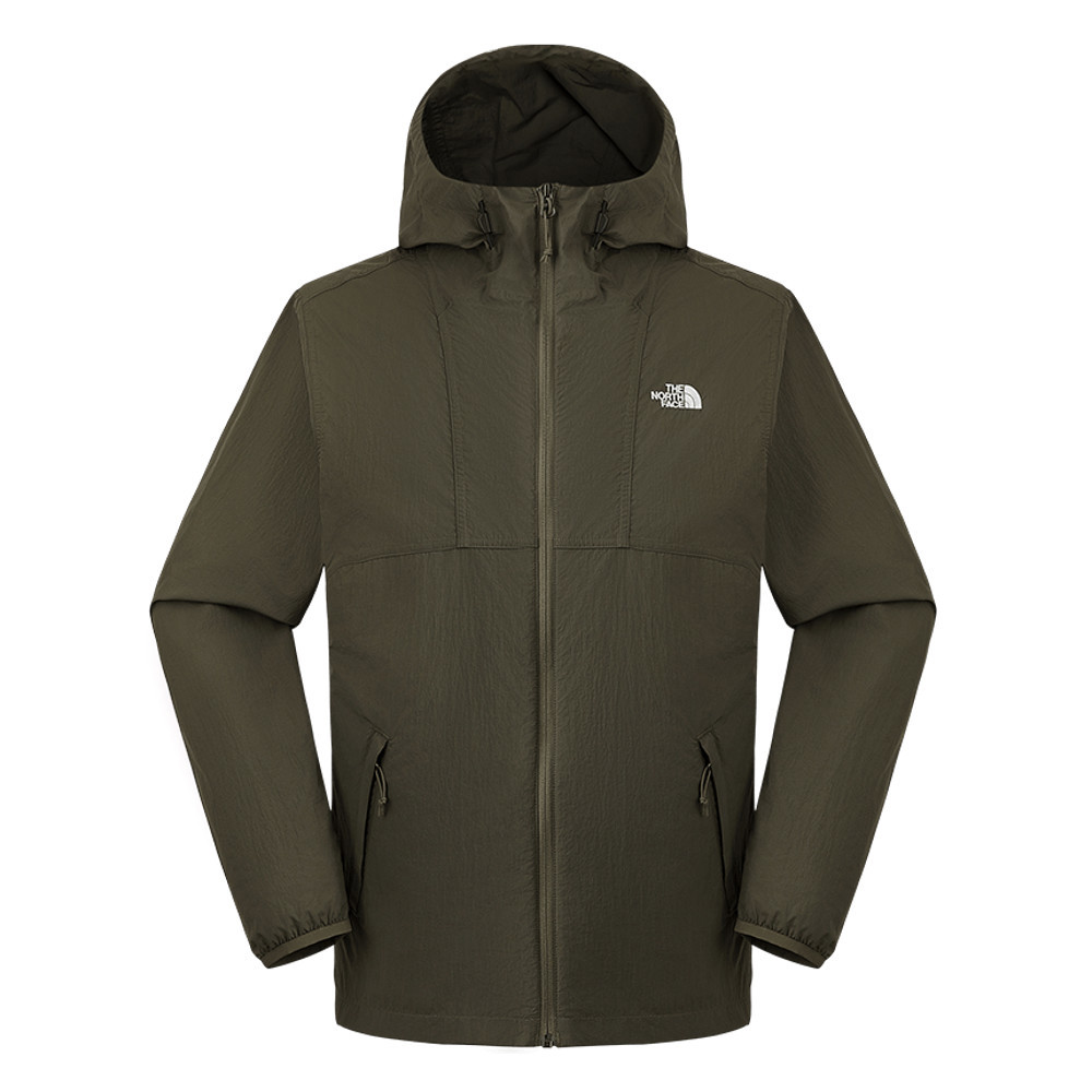 【10/24 12點週末限定】The North Face北面男款灰褐色DWR防潑水連帽外套｜8EZY21L