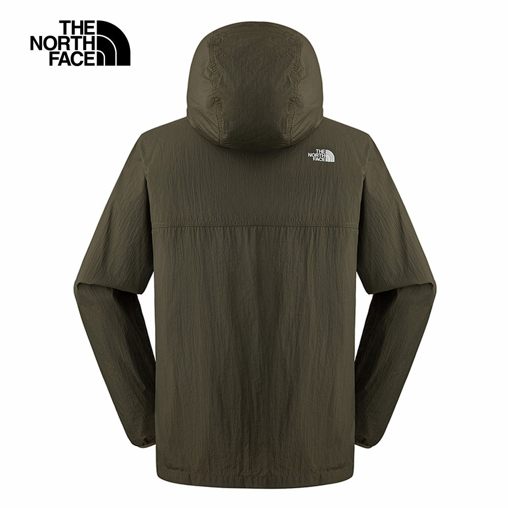 【10/24 12點週末限定】The North Face北面男款灰褐色DWR防潑水連帽外套｜8EZY21L