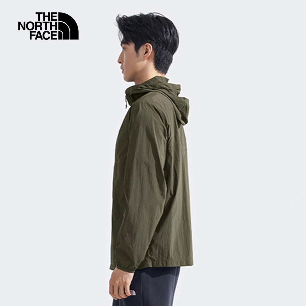 【10/24 12點週末限定】The North Face北面男款灰褐色DWR防潑水連帽外套｜8EZY21L
