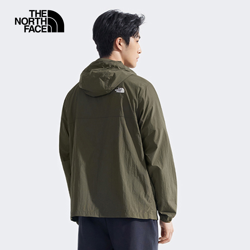 【10/24 12點週末限定】The North Face北面男款灰褐色DWR防潑水連帽外套｜8EZY21L