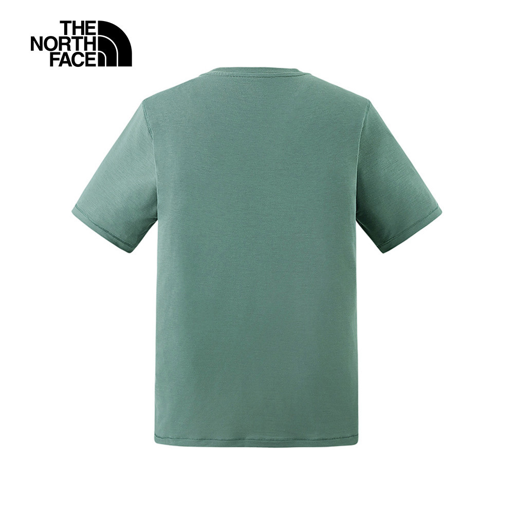 The North Face北面男款綠色吸濕排汗短袖T恤｜8EXVHCH