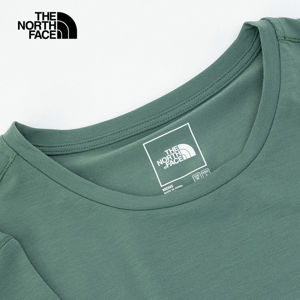 The North Face北面男款綠色吸濕排汗短袖T恤｜8EXVHCH