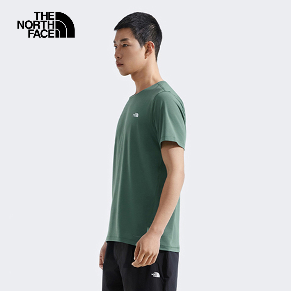 The North Face北面男款綠色吸濕排汗短袖T恤｜8EXVHCH