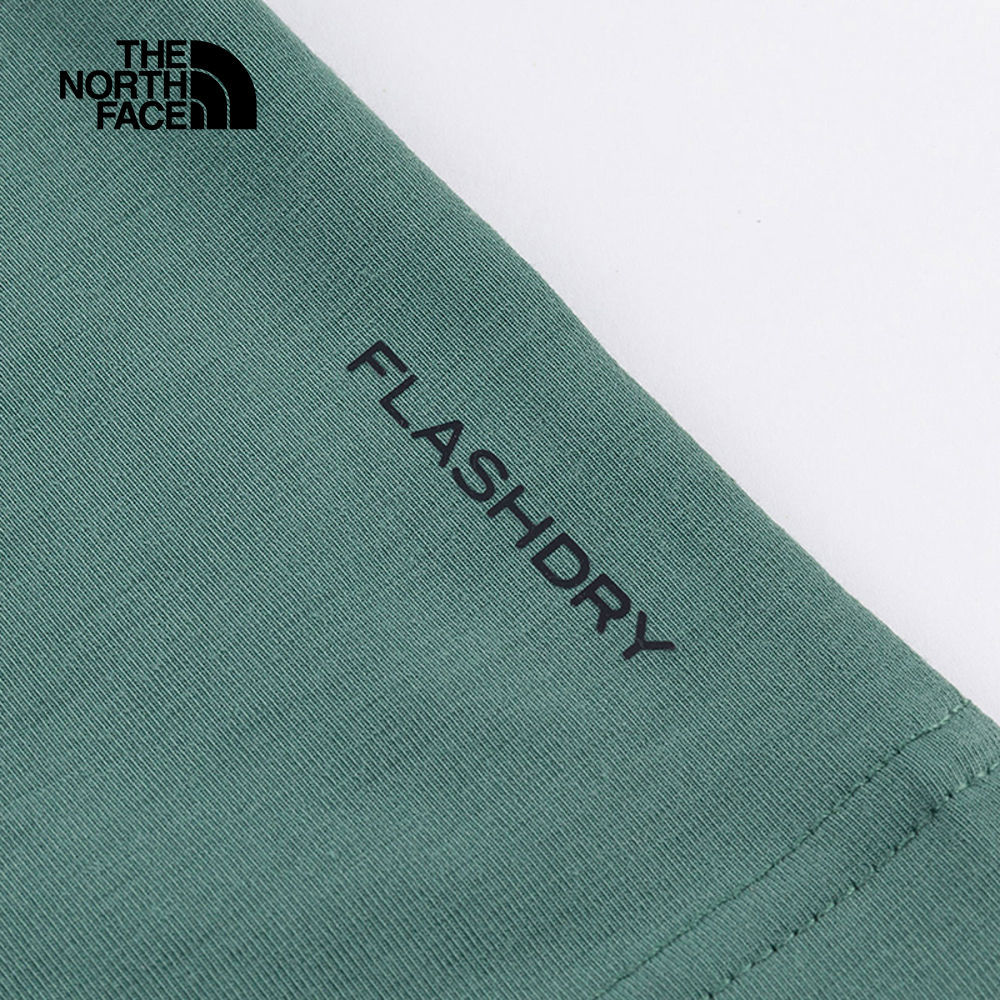 The North Face北面男款綠色吸濕排汗短袖POLO衫｜8EY5HCH