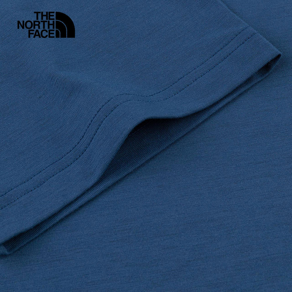 The North Face北面男款藍色吸濕排汗短袖POLO衫｜8EY5HDC