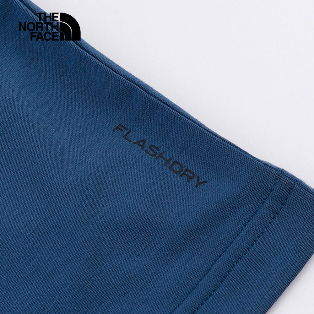 The North Face北面男款藍色吸濕排汗短袖POLO衫｜8EY5HDC