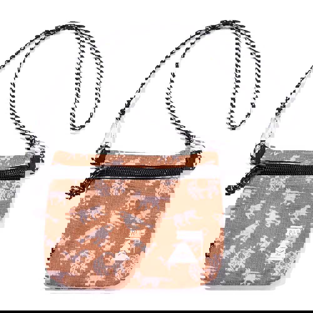 日本限定 POLER STUFFABLE POUCH  2023新版輕便袋收納包 / 印花棕