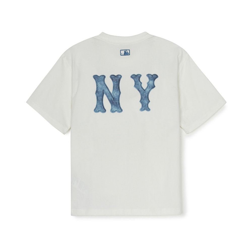 MLB KIDS 短袖T恤 童裝 Monogram系列 紐約洋基隊 (7ATSM0953-50IVS)
