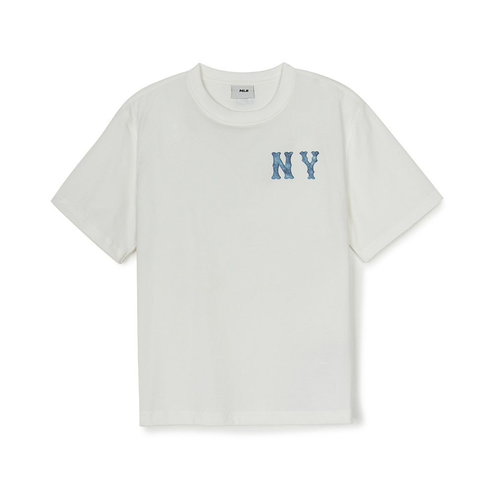 MLB KIDS 短袖T恤 童裝 Monogram系列 紐約洋基隊 (7ATSM0953-50IVS)