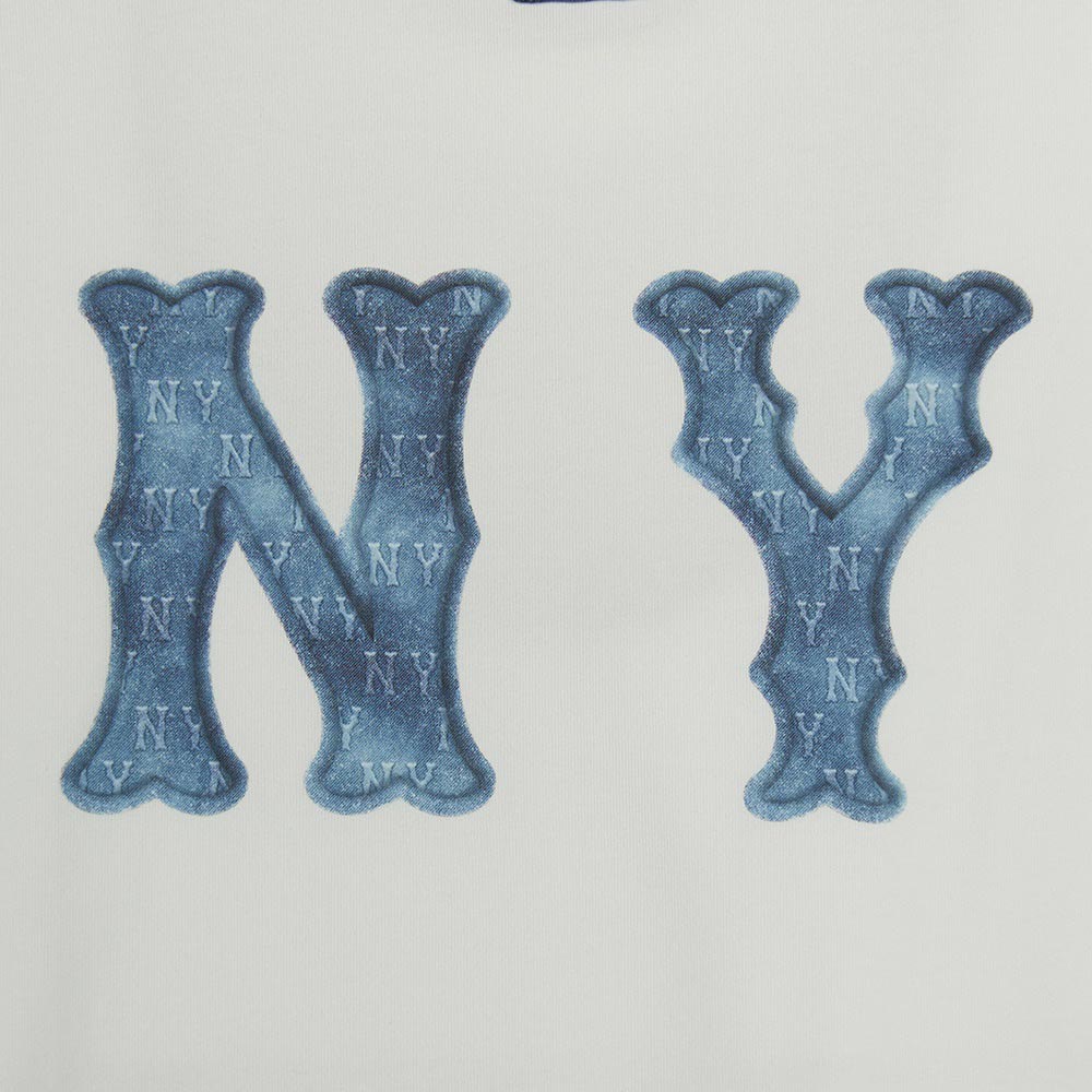 MLB KIDS 短袖T恤 童裝 Monogram系列 紐約洋基隊 (7ATSM0953-50IVS)