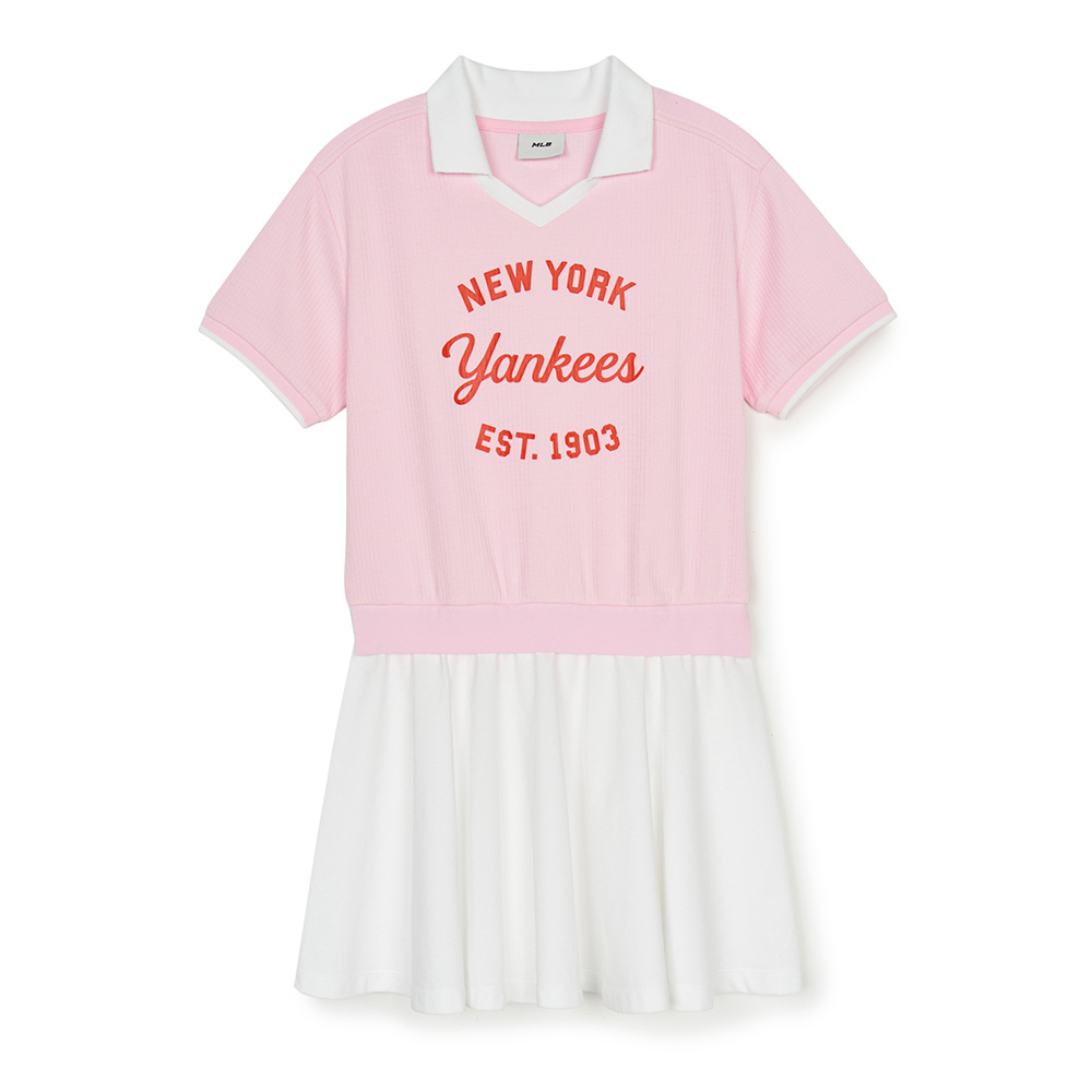 MLB KIDS 連身裙 洋裝 童裝 Varsity系列 紐約洋基隊 (7FOPV0253-50PKL)