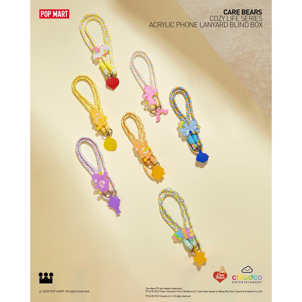 POPMART 泡泡瑪特 Care Bears Cozy Life系列-亞克力手機掛繩盲盒