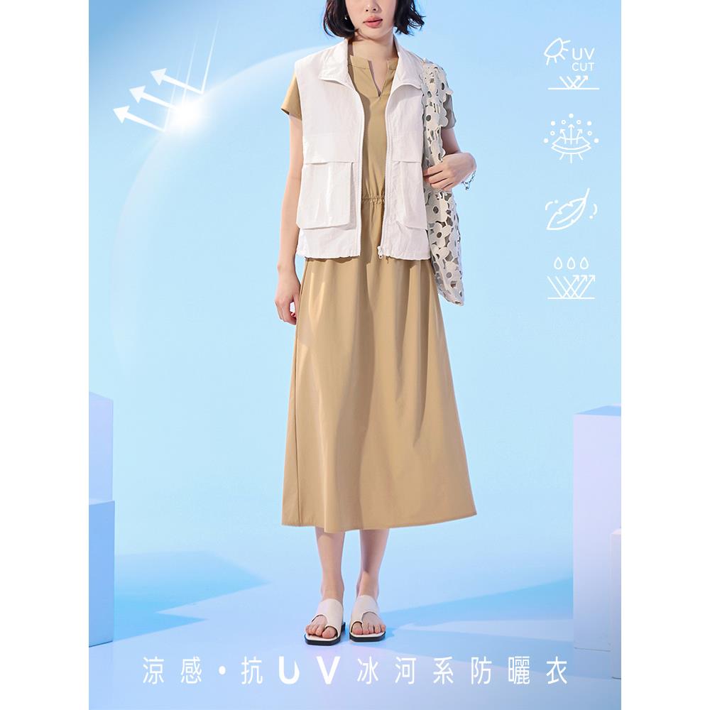 涼感.抗UV雙口袋冰河系防曬工裝背心
