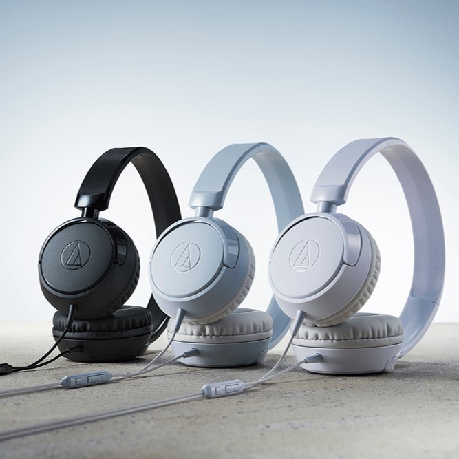 鐵三角 USB Type-C用 耳罩式耳機(ATH-S120C)-灰藍/淡紫/黑